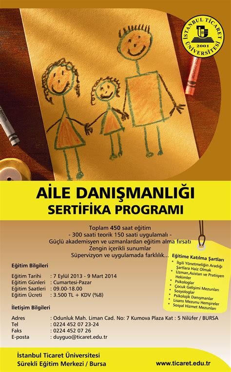 Aile danışmanlığı sertifika programı istanbul